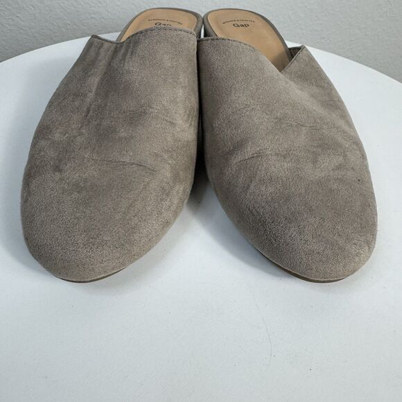 Gap Suede Mule Slide Shoes Sz 8 ICED TAUPE - Picture 3 of 8